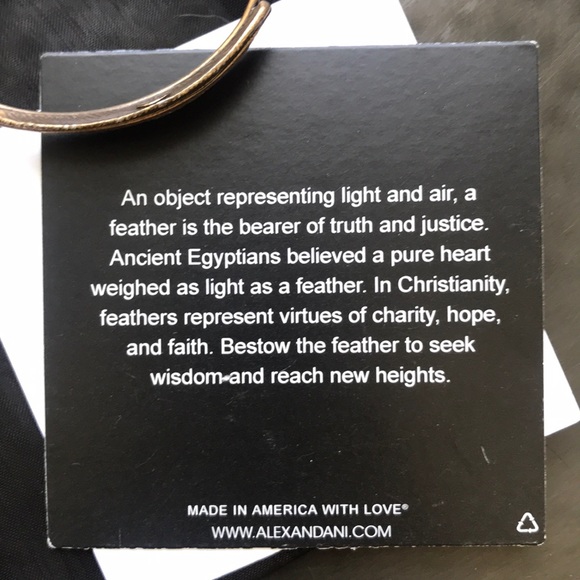 Alex and Ani feather bangle bracelet in gold - Picture 8 of 8